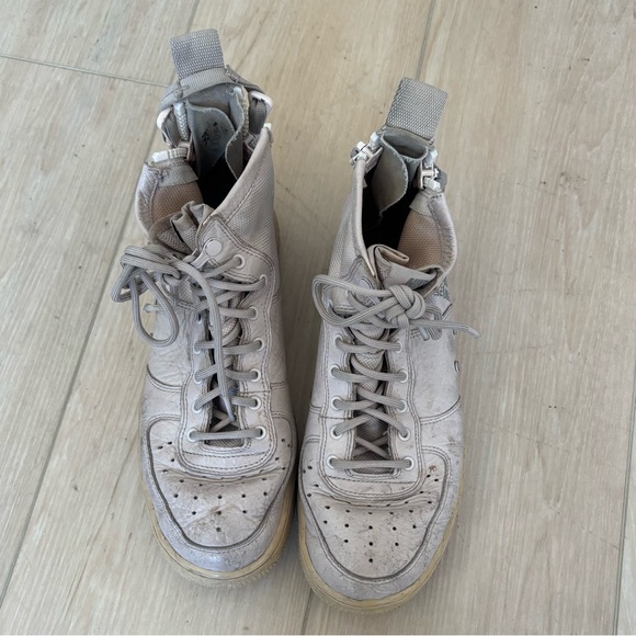 pink/taupe nike high tops - Picture 1 of 14